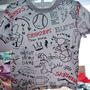 Skechers Kids Gray Graphic T-Shirt